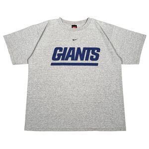 Vintage Nike New York Giants NFL Football Center Swoosh Shirt Gray Size Medium